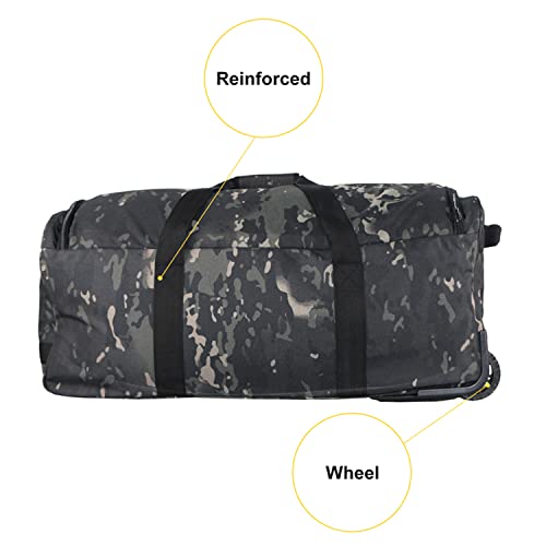 Greencity Duffel Bag Wheels Rolling Deployment Wheeled Military