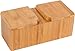 KitchInspirations Bamboo Salt and Pepper Box, 1 Count (Pack of 1), Tan