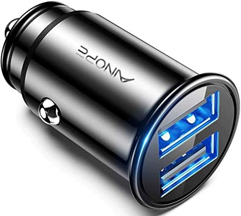 Ainope シガーソケット Usb 24w 4 8a 超小型 オールメタル スマホ充電器 車 シガーusb ソケット デュアルusbポート ミニフィット に対応 Iphone 11 Pro マート Max 9 Galaxy S8 Air 2 Mini ブラック Xr Note Iqos S10 10 Ipad