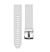 ANCOOL Compatible with Fenix 5S/6S/7S Bands 20mm Easy Fit Silicone Watch Bands Replacement for Fenix 8 43mm/5S Plus/6S Pro/D2 Delta S Smartwatches(Silver Buckle, White)