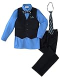 Spring Notion Big Boys' 5 Piece Pinstripe Vest Set