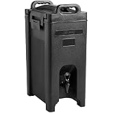 CenPro Beverage Dispenser 5-Gallon Insulated Hot and Cold Server | NSF, Black (29A-001)