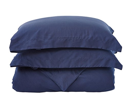 Word of Dream Brushed Microfiber Duvet Cover Set - Lightweight and Soft - Full/Queen, Navy