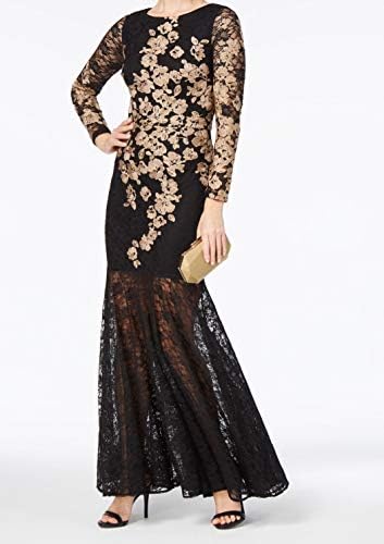 xscape dresses black and gold