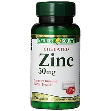 Nature’s Bounty Zinc 50 mg Caplets 100 ea (Pack of 2)