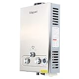 Ridgeyard 8L 2GPM LPG Propane Gas Tankless Instant Hot Water Heater Boiler Burner with Shower Head Indoor Home Bathroom Supplies