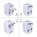 Travel Adapter,All in One Design-With US UK EU AU/CN International Plug and Universal AC Sockets, Wall AC 110-250V Power Multi Outlet Adapter Worked for More than 150 Countries