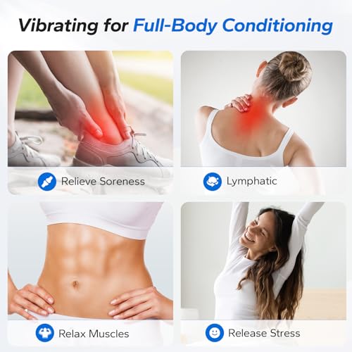MERACH Vibration Plate Exercise Machine, Whole Body Exercise & Fitness Equipment, Bluetooth and Silicone Pedal, Vibrating Plate Machine with Auto Mode, Vibrate Fitness Platform for Home