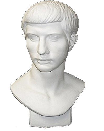 Torino GES-102 Life Size Bust of Roman Youth Plaster Cast Mannequin, Great for Artists, Artistic piece, Color: White, Size: 9