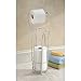 iDesign Axis Metal Free Standing Toilet Paper Tissue Holder, Roll Reserve Canister for Kid's, Guest, Master, Office Bathroom, 8