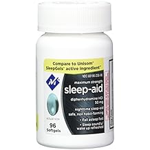 Member's Mark Maximum Strength Nighttime Sleep Aid, Diphenhydramine HCI 192 softgels