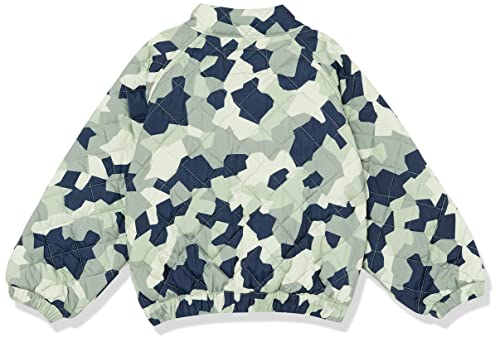AMAZON ESSENTIALS UNISEX KIDS’ LIGHTWEIGHT PUFFER JACKET (PREVIOUSLY AMAZON AWARE), GREEN BLOCKY CAMO, LARGE