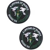 Zeedby 2pc Behind The Green Door Lifetime of Silence Embroidery Patch Armband Badge Military Decorative Sewing Applique Embellishment Tactical Patches