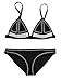 FLORAVOGUE FARRAH Blanket Stitch Crochet Neoprene Bikini Triangle Swimsuit Set