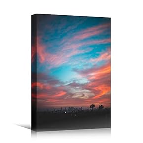 signwin Canvas Wall Art Gradient Sunset on Skyline...