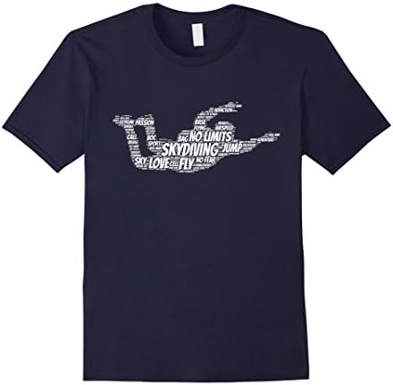 Mens Skydiving Shirt: Funny Vocabulary Skydiver Gift T-Shirt Medium Navy