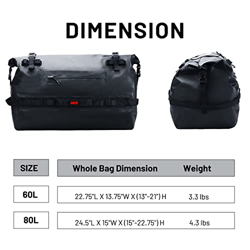 MIER Large Waterproof Duffel Bag Rolltop Dry Backpack Duffle Bags for