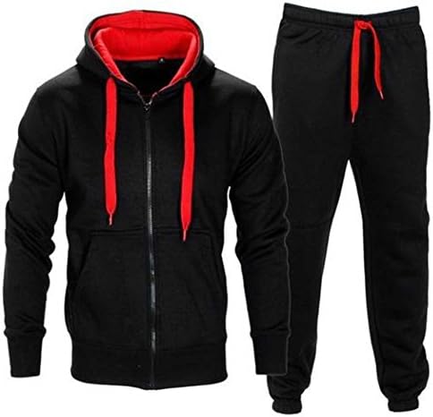Made by Purl® New Mens Tracksuit Set Fleece Hoodie Top Bottoms Jogging Joggers Gym Contrast Cord Full Zip Tracksuits Sweat Sports Jacket Pants