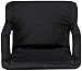 Naomi Home Venice Stadium Seat for Bleachers Portable Reclining with Armrest Black/Standard