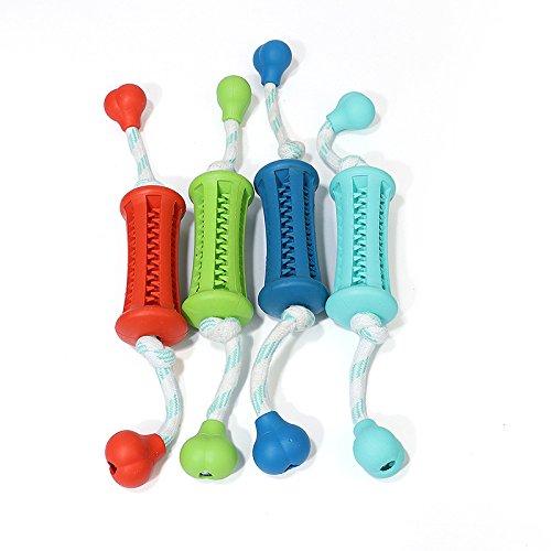 Dog Toothbrush Toy Puppy Dental Care Brushing Stick Dog Chew Tooth Cleaner Effective Doggy Teeth Cleaning Massager Natural Rubber Bite Resistant Chew Toys for Dogs Pets Oral Care (Dog Floss 01#)