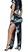 Bigyonger Women's Tie Dye Dress Vintage Short Sleeve Bodycon Cheongsam Dress