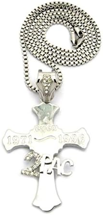 SANDRA Creative Design RAPPER 2PAC 4 EVER HIP HOP Pendant 3mm/30" Box Chain Necklace