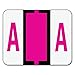 Smead BCCR Bar-Style Color-Coded Alphabetic Label, A, Label Roll, Red, 500 Labels per Roll, (67071)