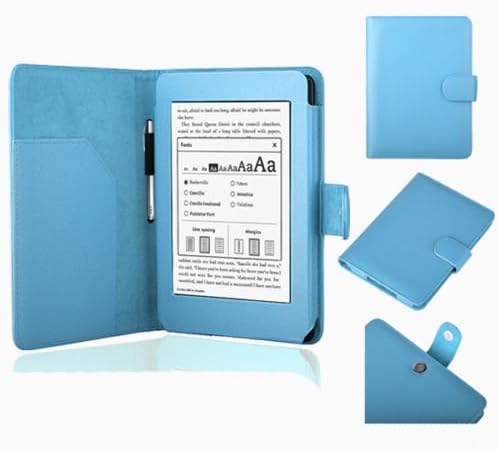Ordel Ultra Slim Leather Case Cover For Amazon Kindle Paperwhite 5 2013 Wifi Blue