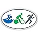 Triathlon Car Magnet | Swim Bike Run (Figures)