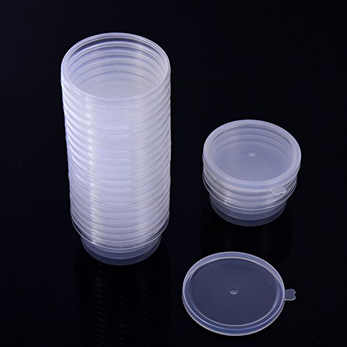 24 Packs Foam Ball Containers Styrofoam Balls Plastic Boxes with Lid