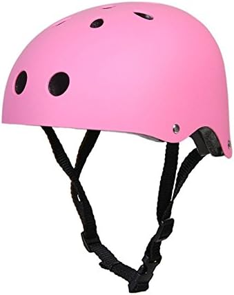 Original Classic Commuter Bike Skate Protective Helmet Adjustable CPSC Certified Skateboard / Ski / Skating / Roller Helmet Gear for Kids Youth Adult (Pink, Small)