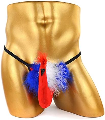 Aiung Men's Novelty Thongs Funny T-Back G-String Pouch Thong Underwear Gag Gifts Red