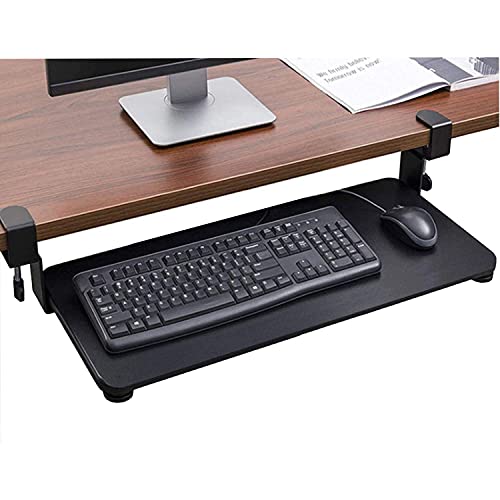 lehom Clamp On Keyboard Tray Under Desk Slide Out Keyboard Shelf with