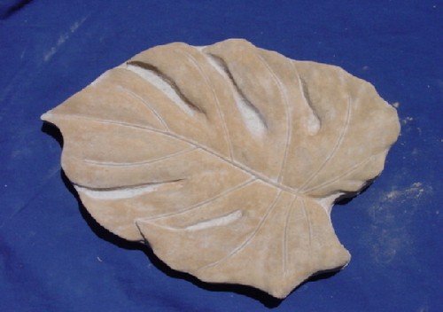 Tropical Leaf Stepping Stone Concrete Plaster Mold 1135