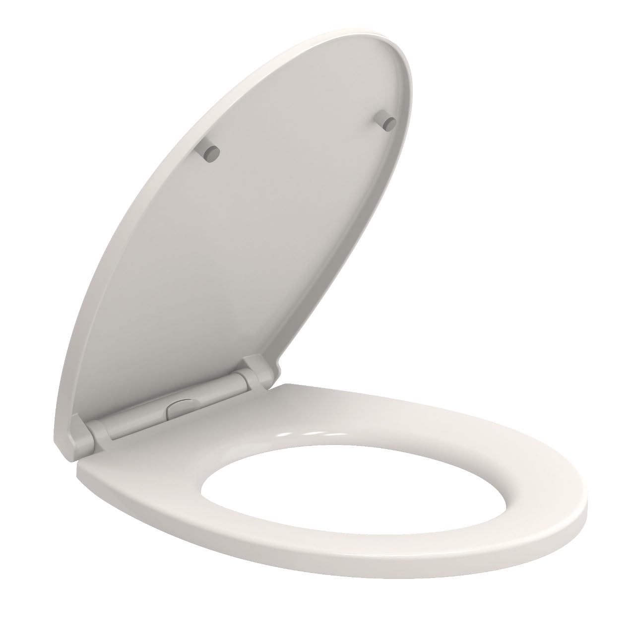 Soft Close Toilet Seat Heavy Duty Anti Bacterial Durable Oval Standard Loo Seat Quick Release for Easy Cleaning Easy Installation with Dual Fixing (Top & Bottom) Premium UF Material White AAN®