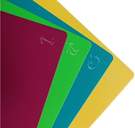 TableTops Set of 4 Flexible Cutting Boards (Chopping Mats)