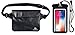 Premium Waterproof Pouch Set with Waist / Shoulder Strap - Best Way to Keep Your Phone and Valuables Dry and Safe - Perfect for Boating Swimming Snorkeling Kayaking Beach Water Parks (Black + Case)