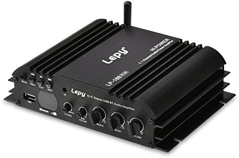 ONEU Audio Amplifier, Bluetooth Power Amplifier,Subwoofer Amp for Car with USB/SD/MP3 Reader, LED Display Screen Stereo Amplifier with Remote Control