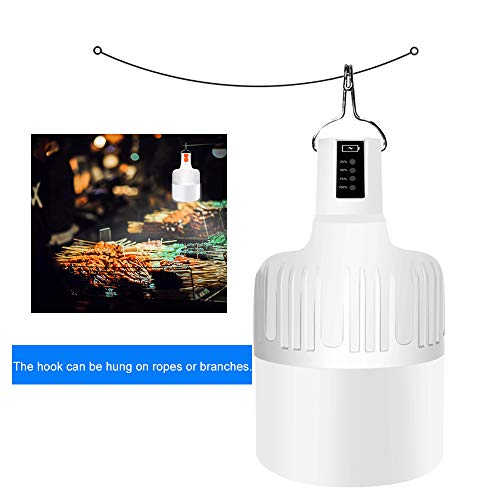 2Pcs Rechargeable Camping Lantern Flashlight,Super Bright LED Lantern Portable Camping Lights Outdoor Tent Light Hanging Camping Lamp with 3 Modes, Restractable Hook - Thumbnail 4