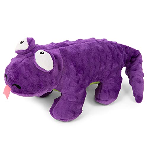 goDog Action Plush Lizard Animated Squeaky Dog Toy, Chew Guard Technology - Pur…