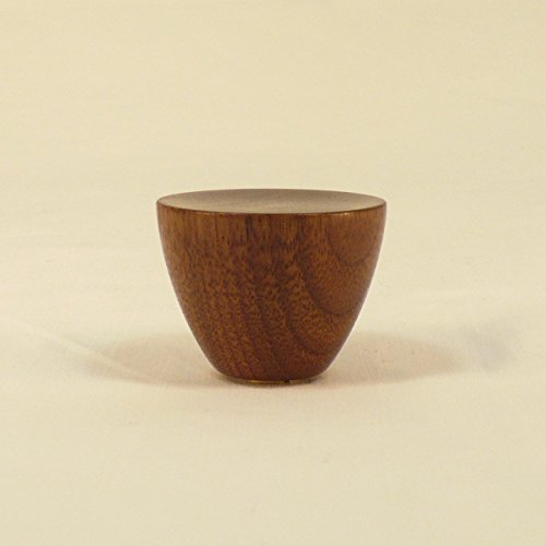 Lamp Finial Black Walnut Wood Mid Century Modern Cup Pattern 5