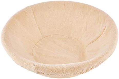 Haneye Proofing Rattan basket, 10 inch banneton Dough Bread Brotform Basket Sourdough Proofing Round shape Basket with removable lining for Home Bakers, 2 pack