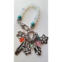 Flower & Butterfly Purse Charm, Charm for your purse, shoulder bag charm, backpack charm, ornament