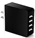 Next-shine 36 Watt Universal Multi-Port 4 Port USB Travel Wall Outlet Charger Desktop Hub Charging Station for iPhone 6 / 6 S/ 6 Plus, iPad / Samsung Android Tablets and Others with High Speed,Black