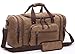 Canvas Duffel Bag, Aidonger Vintage Canvas Weekender Bag Travel Bag Sports Duffel with Shoulder Strap (Coffee)