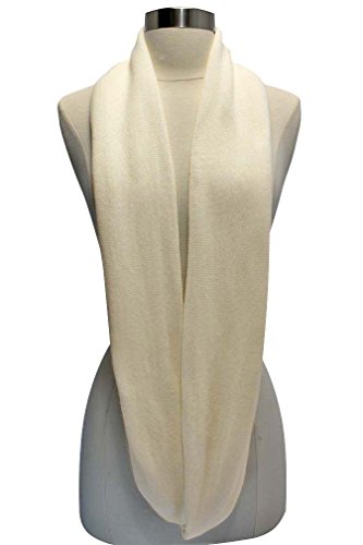 White Winter Knit Circle Infinity Scarf