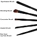 Kaptron Makeup Brush Set, Contour, Eyeshadow & Blush Brush, Oval Toothbrush Curve Brush with Brush Cleaner Washing Brush Glove Scrubber Board and Flawless Cosmetic Puff - Set of 10 pieces