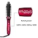 Hair Curling Brush Travel Hair Curling Irons Folding Portable Dual Voltage 100-240V for USA Heated Ceramic Iron Straightener MCH Heating Technology Anionic Hair Care Rose Red SU001