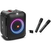 Bundle of JBL Partybox Encore Essential + JBL PartyBox Wireless Mic - 2X Digital Wireless Microphones, Rechargeable Battery, Compatible with All PartyBox Speakers (Black)