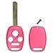 KeylessOption Just the Case Keyless Entry Remote Head Key Combo Fob Shell - Pink